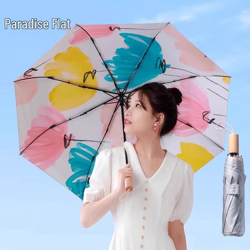 Paradise UV Protection Portable 3-Fold Umbrella