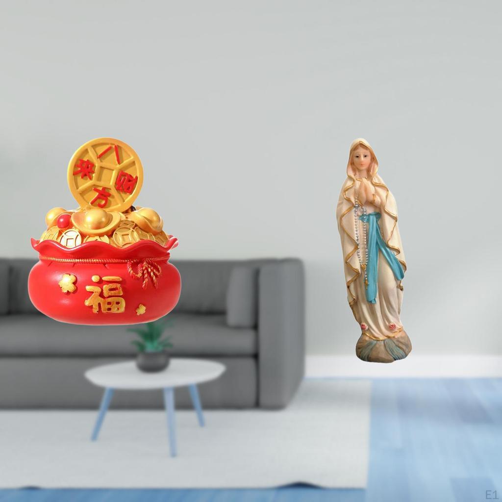 Festival Treasure Basin Ornament Mary Figurine Art Craft Cornucopia Blessed Sculpture Decorative