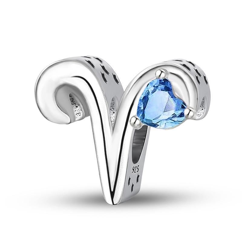 Copper Twelve Constellation Love Heart Zircon Beads Diy Bracelet Bangle Making Gift Of High Quality Fine Jewelry