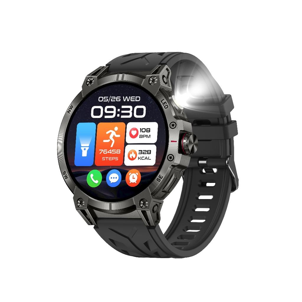 Rainbuvvy KC89 Bluetooth Smartwatch 1.8inch TFT Screen 360x360 BLE5.3 IP68 Waterproof Android Smart Bracelet Bluetooth Call Sports Watch