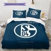 FC Schalke 04 Custom Name Pattern Bedding,Quilt Set Quilt Cover Pillowcase Home Birthday Gift(1 * Duvet Cover + 2 * Pillowcase, Without Core)