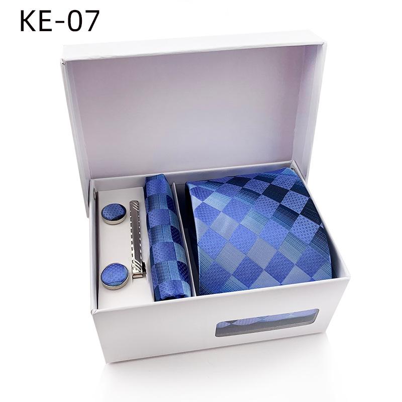 Men'S Tie Gift Box 6-Piece Set Tie Pocket Towel Scarf Cuff