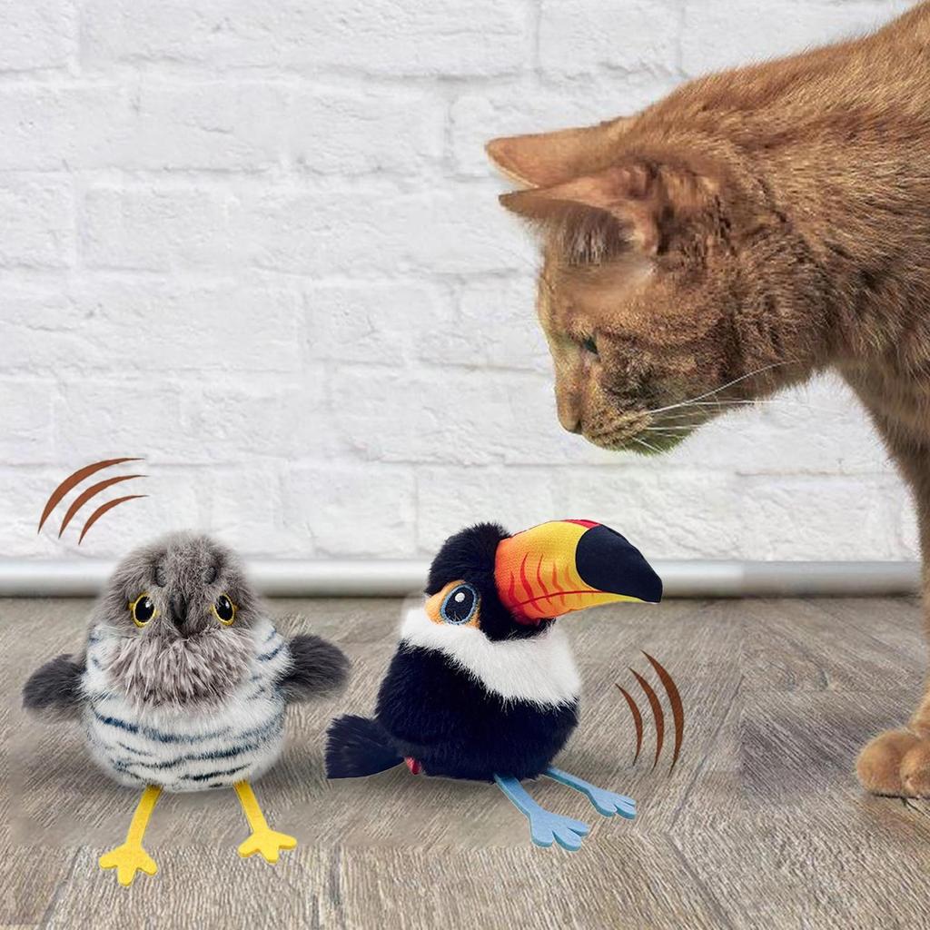 Flying Bird Cat Toys Rechargeable Flapping Bird Flappy Moving Activity Flying Supplies Accessories For Pet Kitten Room
