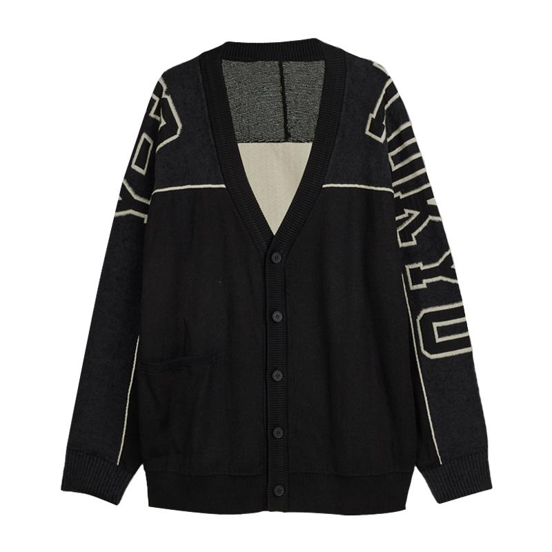 

Y-3 Gfx Knit Cardigan Letter Logo Solid Color Unisex Cardigans Black IQ2138 L