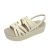 Crocs Women S Brooklyn Strappy Low Wedge Heel SandalS SlipperS Bone White 206751 2y2