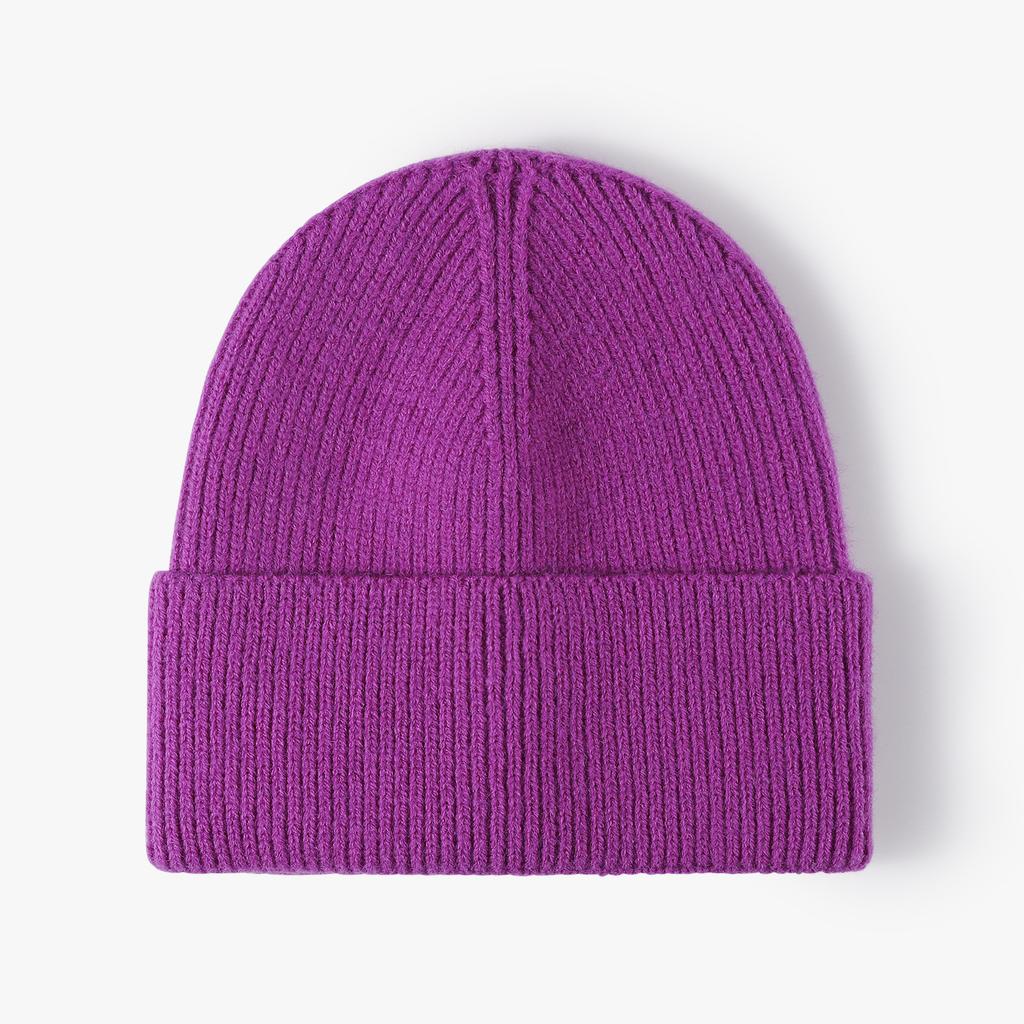 Reach Certified Wool Hat, Brand Oem Solid Color Winter Outdoor Cold And Warm Knitted Hat