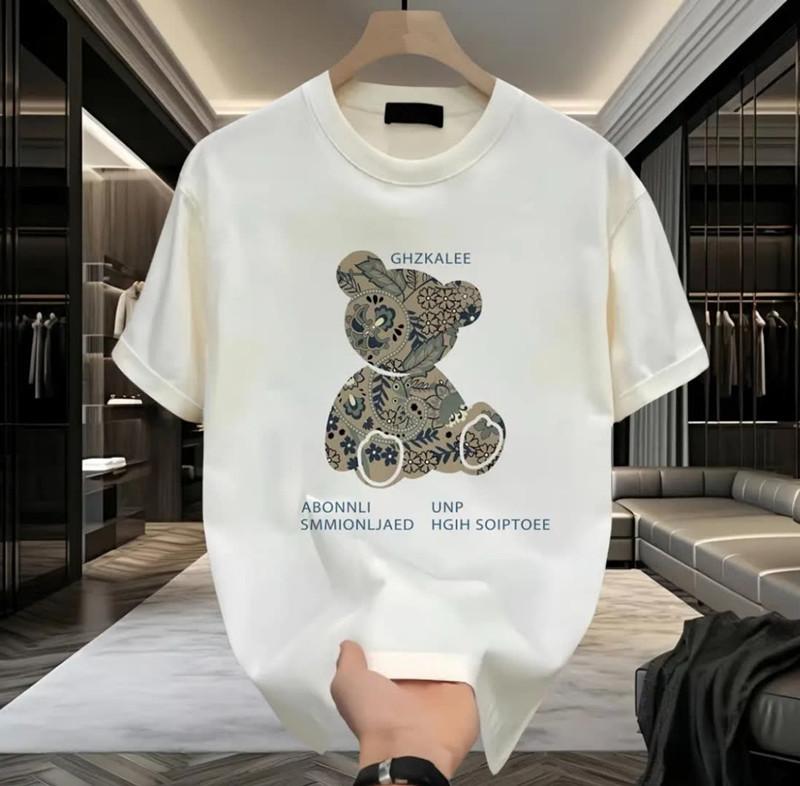 American Trendy Brand Pure Cotton Men'S Printed Short-Sleeved T-Shirt Trendy Men'S And Women'S Casual Round Neck T-Shirt Men'S