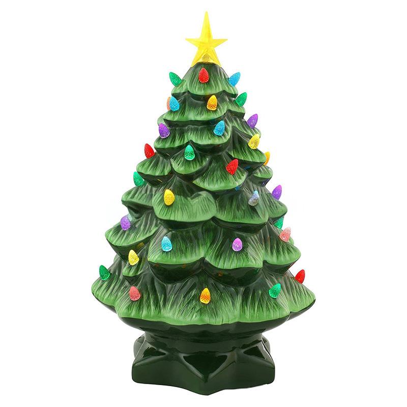 Christmas Tree Night Light, Festive Tabletop Christmas Decor Ornament, Dimmable Warm Glow with Remote Timer for Home Holiday Ambiance