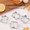 4 Pieces Stainless Steel Puzzle Cookie Cutter Set Irregular Shape DIY Baking Tool for Cake Pastry Biscuit Cookie