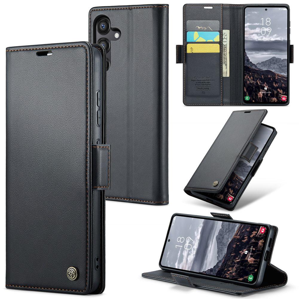 S24FE Magnetiskt Flippedfodral för Samsung Galaxy S24 FE Capa Plats för Kreditkort Läderfodral för Galaxy S24FE Funda