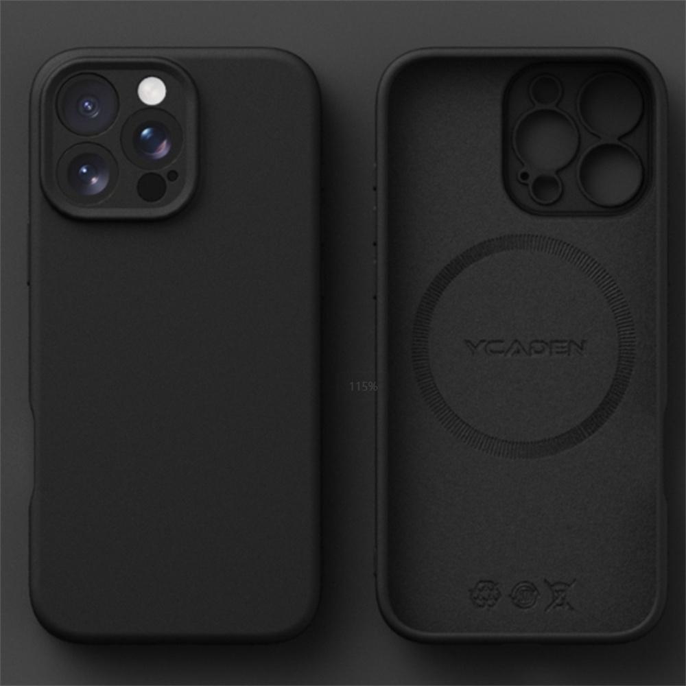 Luxury Silicone Soft Magsafe Case For iPhone 16 15 14 12 11 13 Pro Max 16 Plus 16E Wireless Charge Shockproof Matte Candy Cover