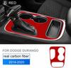 Carbon Fiber Gear Shift Panel Cover with Cup Holder Frame ABS Interior Trim Sticker for Dodge Center Console Gearbox Panel
