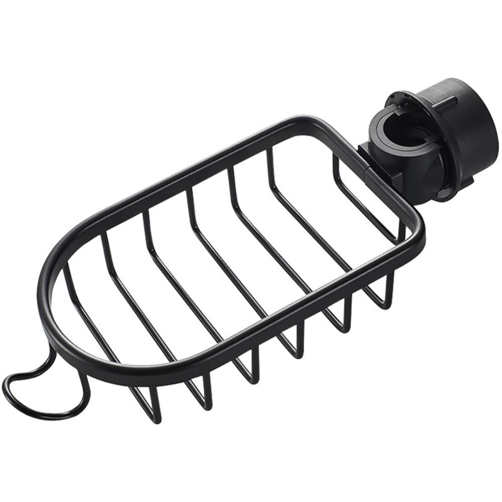 Adjustable Faucet Storage Rack Punch-Free Space Saving Sponge Drain Rack Space Aluminum Shower Shampoo Soap Holder Kitchen