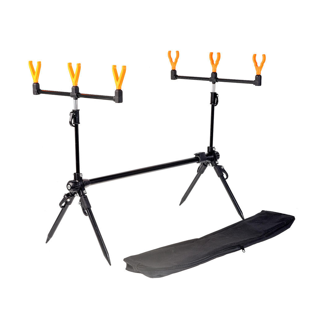 Lixada Adjustable Retractable Carp Fishing Rod Pod Stand Holder Fishing Pole Pod Bracket Fishing Tac