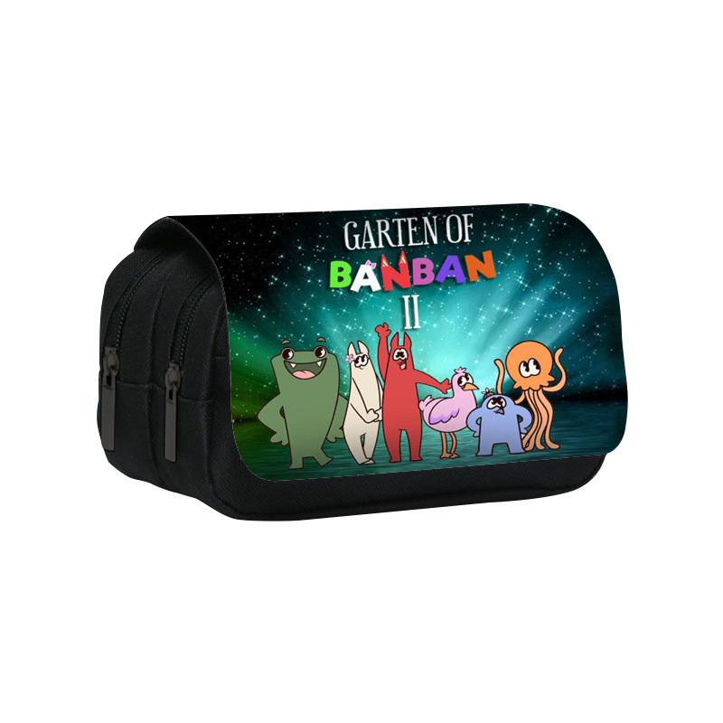 Garten Of Banban Double Layer Pencil Bag With Nylon Material For Students And School Supplies