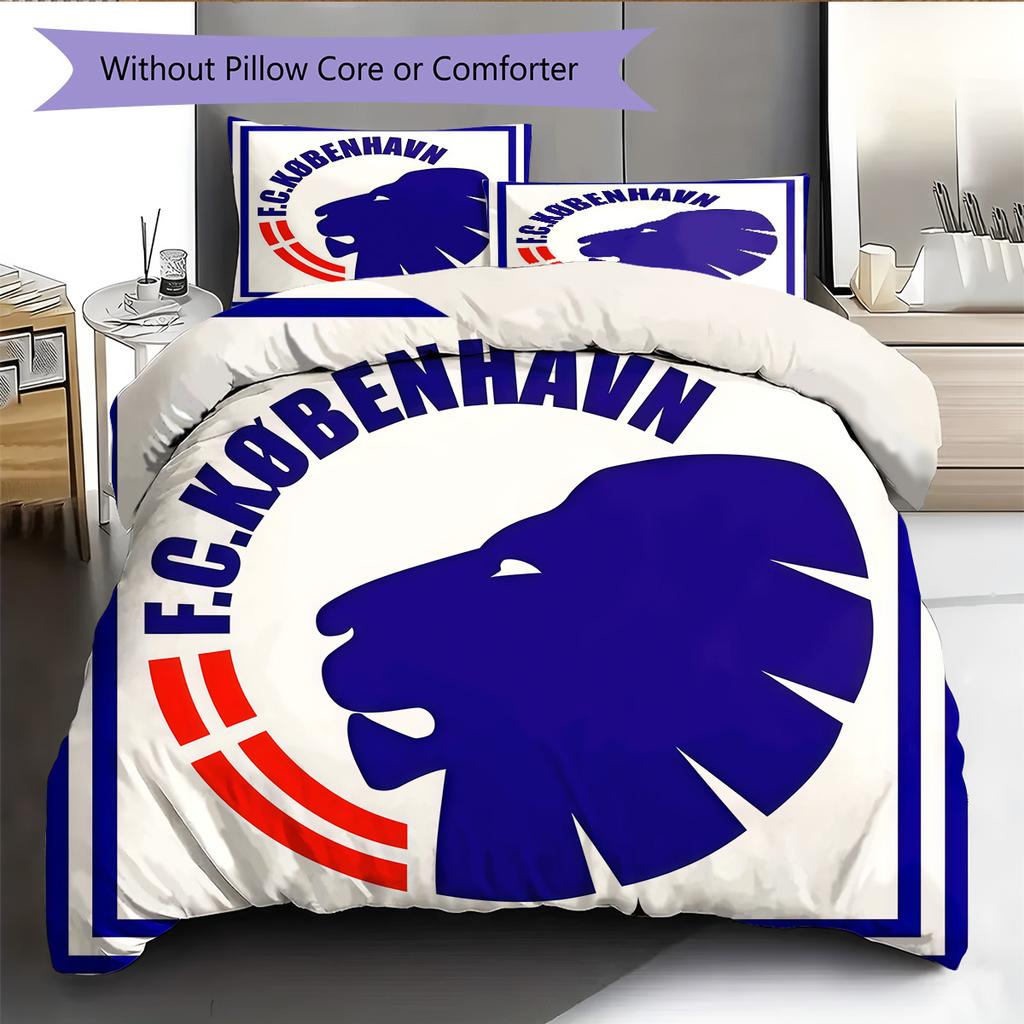 F.C. København Bedding Quilt Set Quilt Cover Pillowcase Home Decoration Birthday Gift (1 * duvet cover + 2 * pillowcase, without core)
