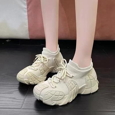 Hot Selling Women's Shoes Lace Up Women's Vulcanized Shoes Fashion Solid Color Women's Casual Shoes Round Toe Classic Sneakers