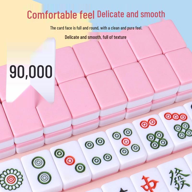 Portable Mini Mahjong Set - Compact Travel and Dorm Use