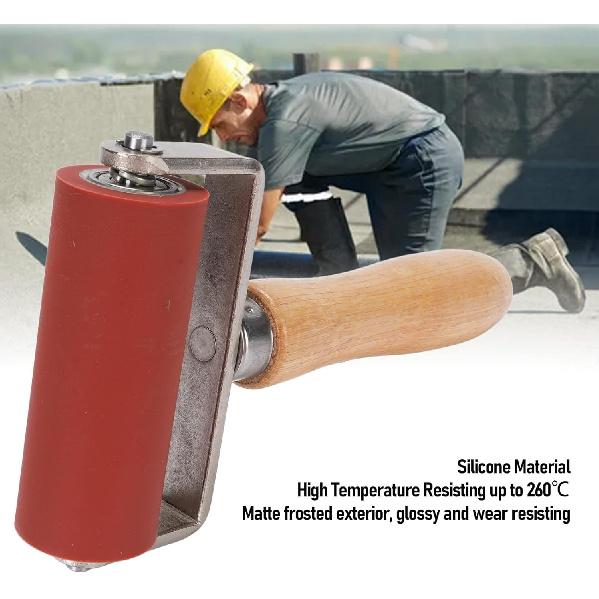 

Pocreation Silicone Seam Roller, Warproofing Membrane Roller Roofing Tools 260℃ High Temperature Resisting Welding Seam Roller Hand Pressure