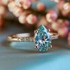 A Light Luxury and Elegant Lady's Ring with an Ultra-exquisite Teardrop Shape