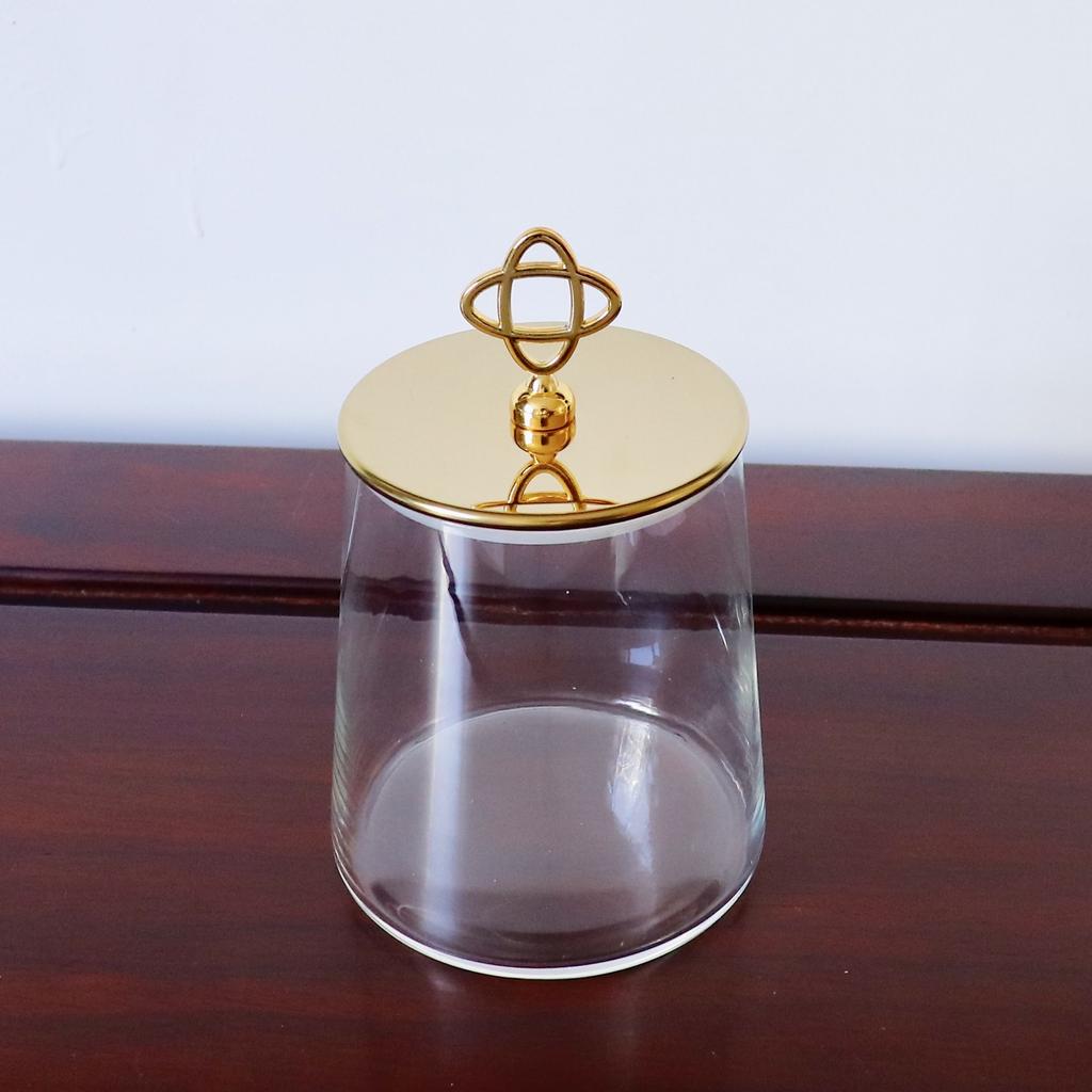 Aufbewahrungsglas aus klarem Glas mit Deckel Goldener Elch Bonbonglas Zuhause Multifunktional Nuss Kaffeebohne Kräuter Aufbewahrungsflasche Küchenbehälter