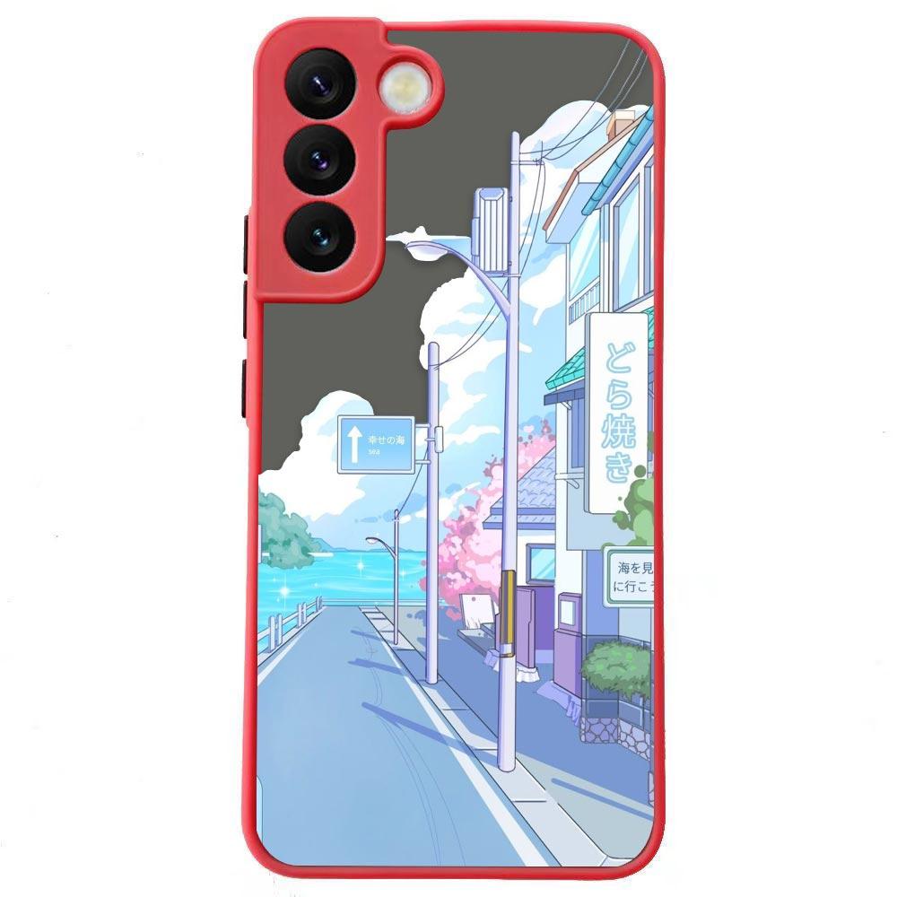 

Противоударный матовый чехол с изображением японского аниме, ручная роспись, домашний пейзаж для Samsung Galaxy S22 Ultra S21 S20 FE S10 S9 S8 S10E Plus 5G Capa Samsung S9 Plus