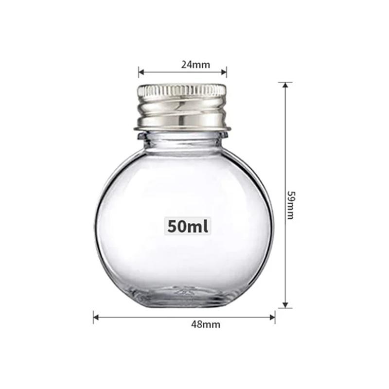 

10 шт. Рождественская елочная игрушка Наполняемая Бутылка для спиртного Воды Лампочки Форма Пластиковый Прозрачный Рождественский шар Колокольчик Подвеска Домашний Декор для вечеринки