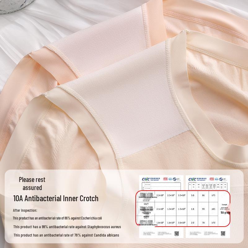 Women's Mid-Waist Seamless Breathable Underwear - Soft, Comfortable, High-Elastane, Antibacterial Triangle Briefs