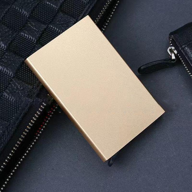 Anti-Theft Id Credit Card Holder Porte Carte Thin Aluminium Metal Wallets