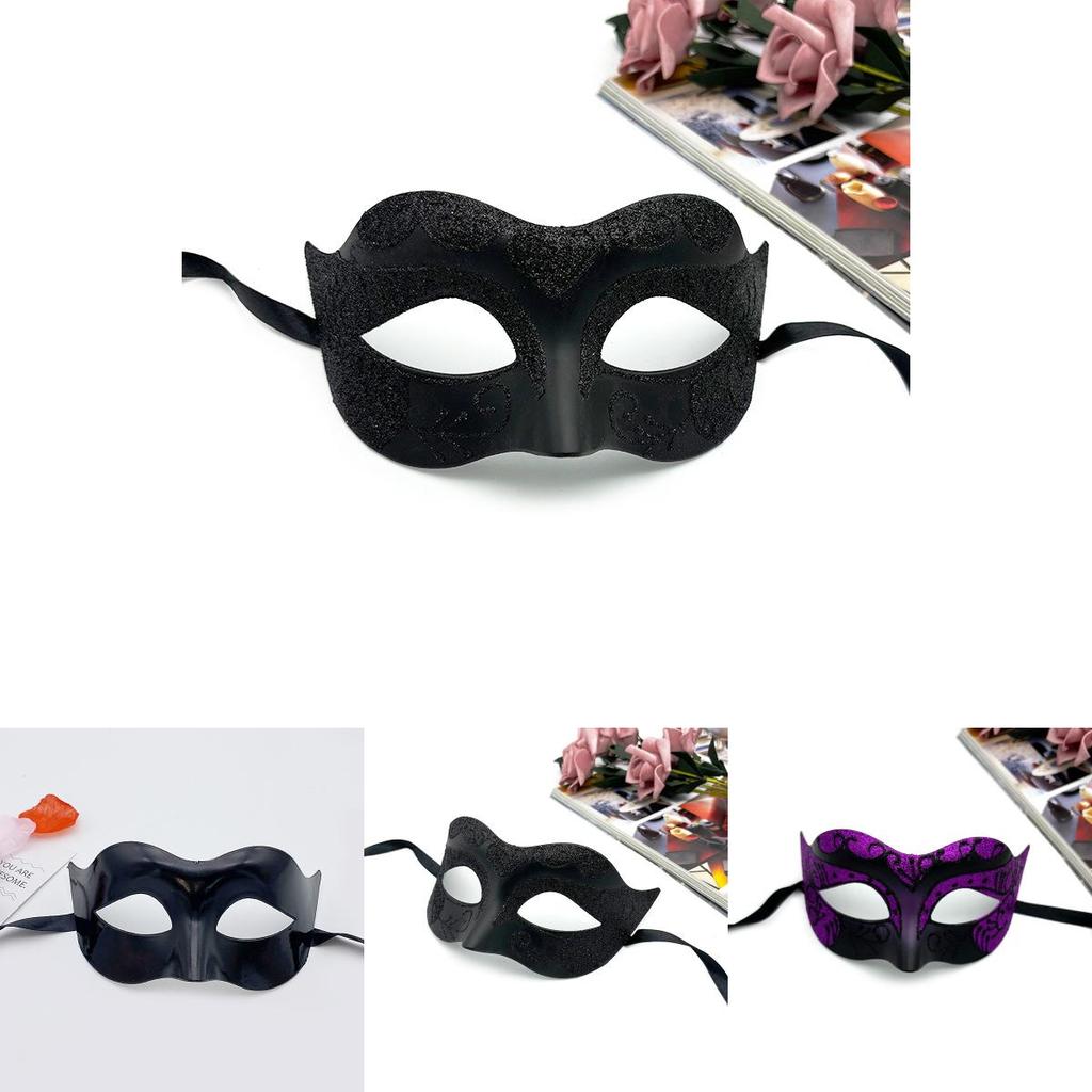 Halloween Mask With Plastic Half Face Design For Cosplay And Costume Parties
