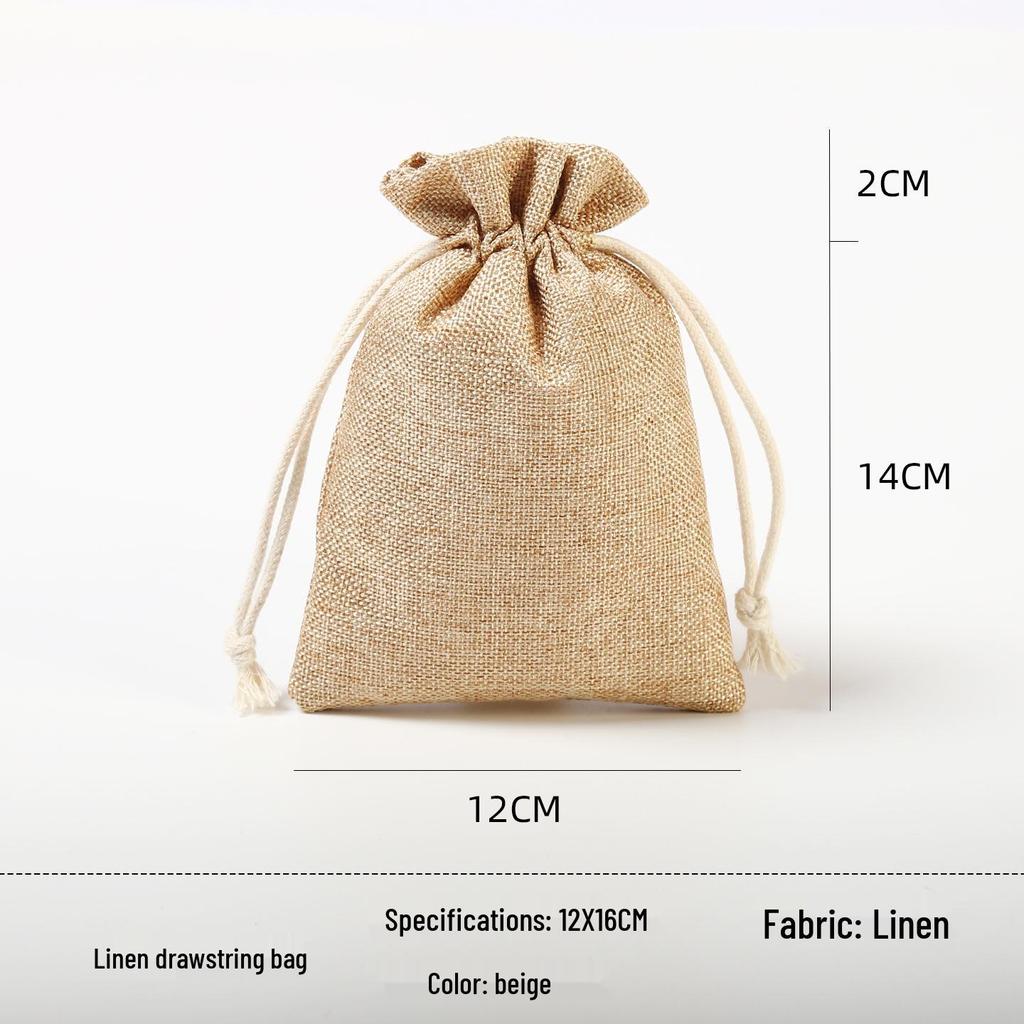 Custom Drawstring Wenwan, Cotton, Linen, or Rice Bag