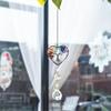 1pc Rainbow Crystal Sun Catcher, Tree Of Life Suncatchers Heart Shaped Hanging Ornament Chakra Stones Window Crystal Ball Prism