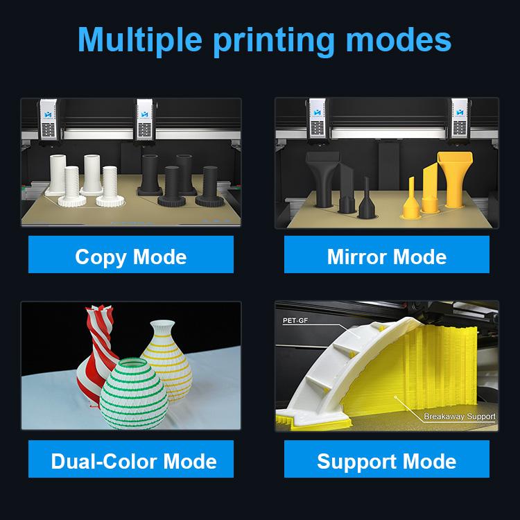 MD-400D Special Offer High Speed 500mm/s Idex Dual Professional Industrial 3d Printer Printing Machine Insoles 3d Imprimante