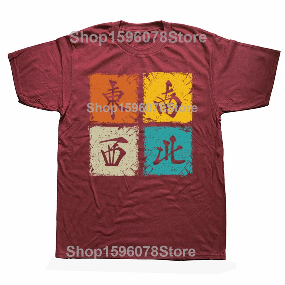 New Funny Mahjong Graphic Print Tops Men Casual Oversized T-shirt 2024 Summer Hip Hop Fashion Short Sleeve Crewneck T Shirts