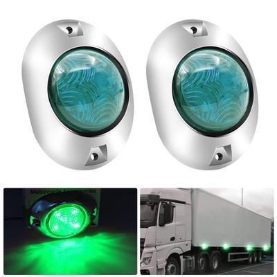 Aoling LED Seitenmarkierungsleuchte LKW Markierungsleuchte 24V Grün Wohnmobil Bus Schulterlicht