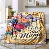 Mother'S Day Floral Tribute Cozy Customizable Blanket Personalized Name Comfortable Great For Sofa Couch Office Bed Picnics Four Seasons Multipurpose
