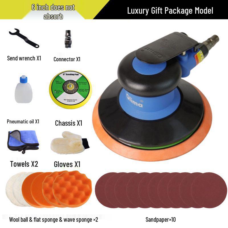 5-inch Stainless Steel Pneumatic Orbital Sander & Car Polisher