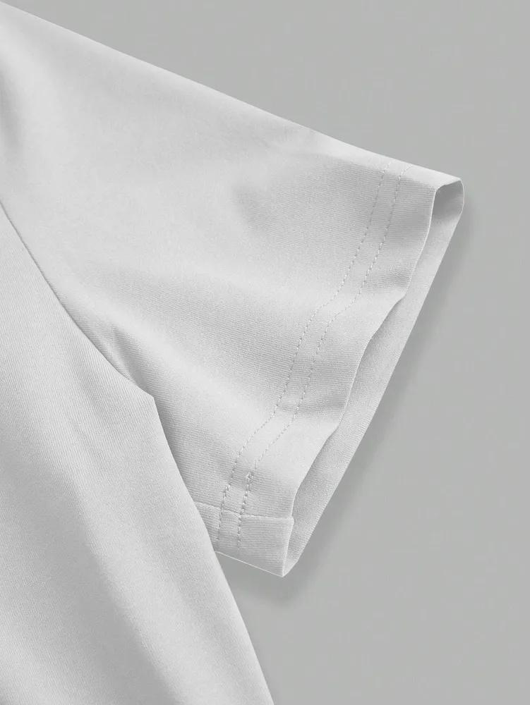 Short Sleeve Phumee Bodysuit  Round Neck Romper  A2407