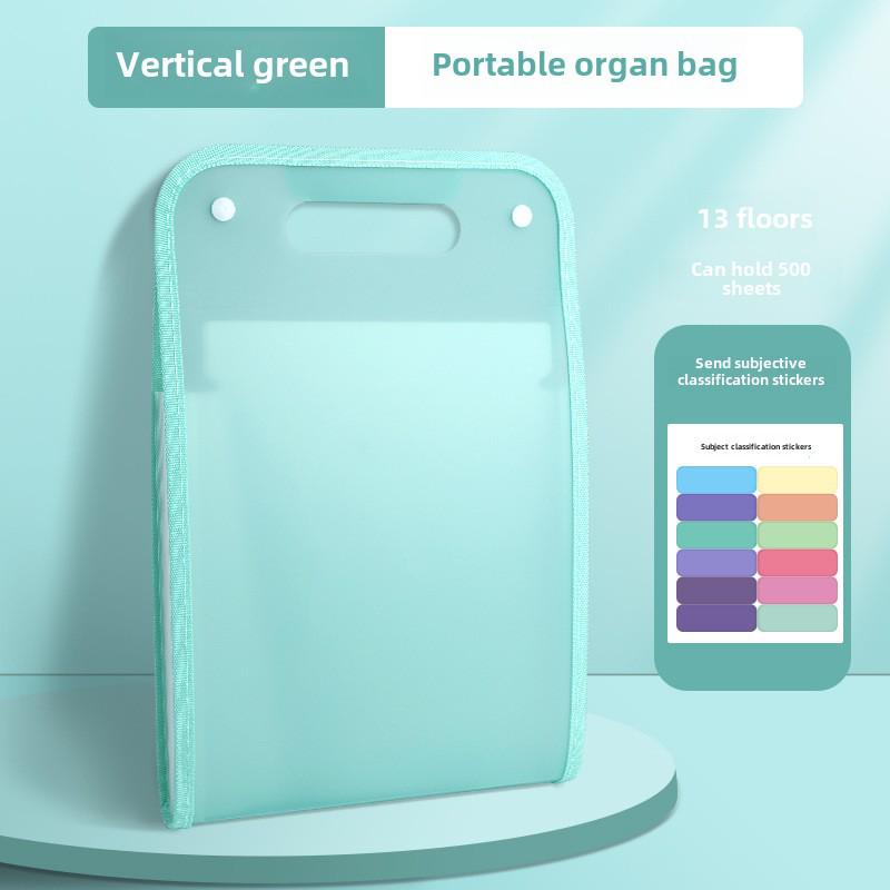 Tragbarer A4 Akkordeonordner für Studenten zur Facheinteilung und Aufbewahrung