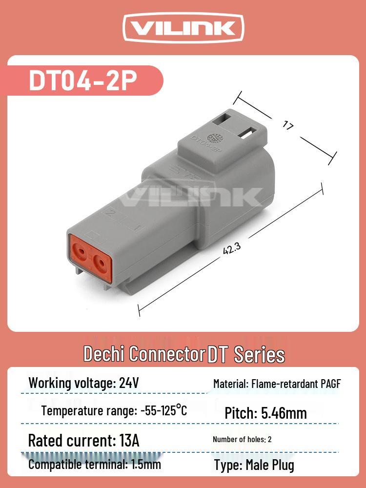 DEUTSCH DT04-2P/DT06-2S Waterproof Automotive Connector Male/Female Plug Harness 2-контактный штекер