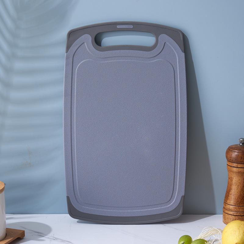 Double-Sided Non-Slip Wheat Straw Cutting Board with Wrapped Handle for Kitchen and Outdoor Use