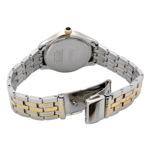 Seiko SWR070 Quartz Women's Watch, Made in Japan, Sapphire Crystal, Silver and Gold, Overseas Model