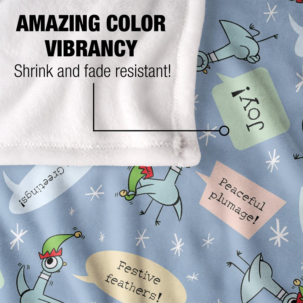 The Pigeon Dont Let Drive The Joy Silky Sleigh Supersoft Blanket