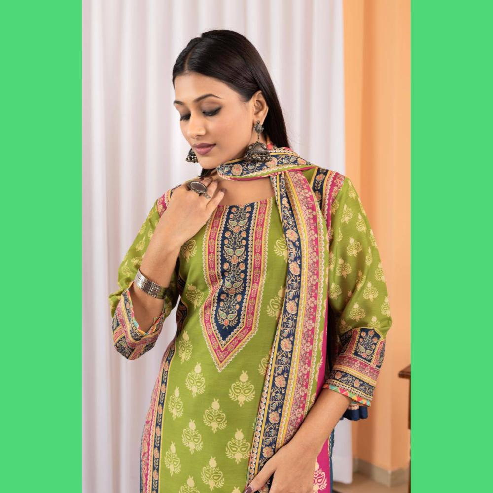 Green Beautiful Pakistani Dress