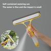 3-in-1 Glass Wiper Multifunctional Double-sided High Window Cleaner Sponge Brush with Watering Can for Cars Bathroom Kitchen