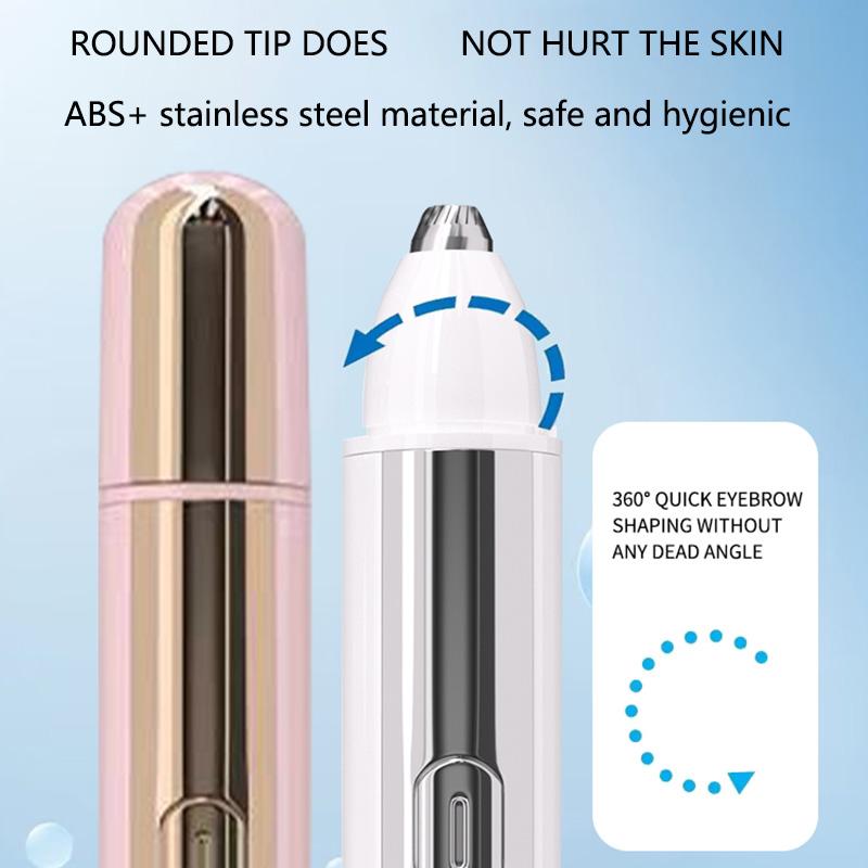 Electric Eyebrow Trimmer - Rechargeable Automatic Shaver, Waterproof Painless Facial Hair Removal Tool for Women