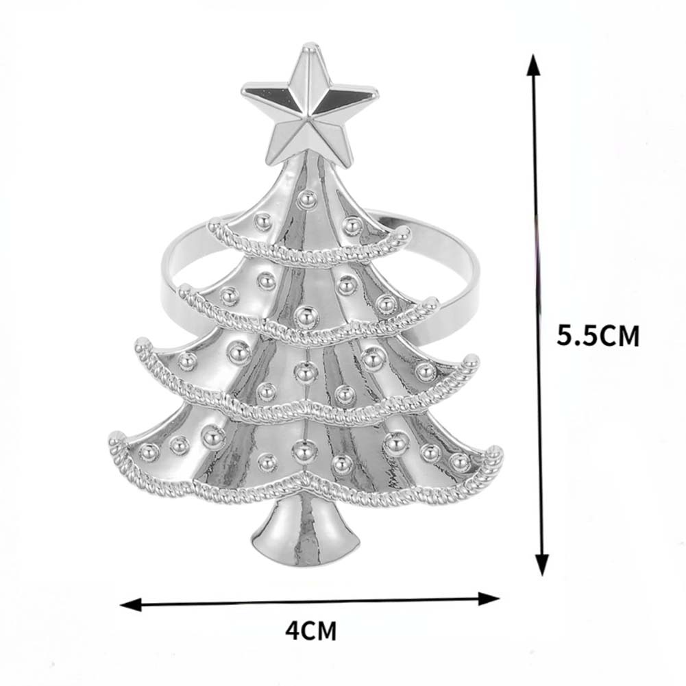 Serviettenhalter aus Metall mit Weihnachtsbaum-Stern-Design für festliche Tischdekoration und Serviettenringe für die Weihnachtsfeier