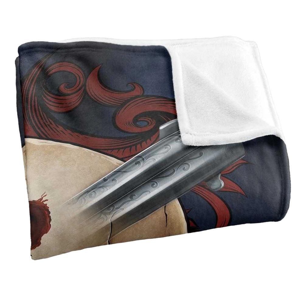JQ Licensing Silky Skull & Guns Supersoft Blanket
