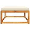 Garden Stool with Cushion 65x65x29 Cm Solid Acacia Wood