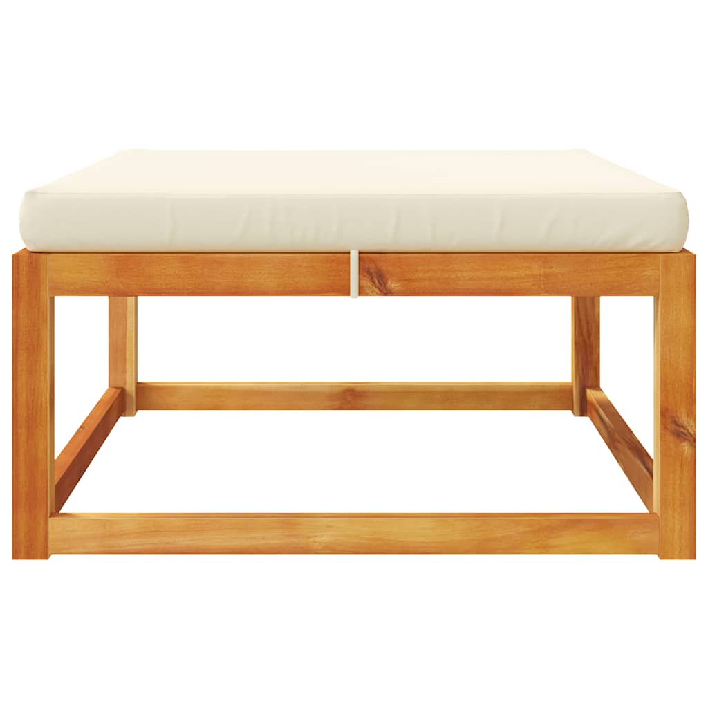 Garden Stool with Cushion 65x65x29 Cm Solid Acacia Wood